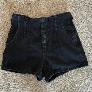 Black High-Waisted AE Women's Shorts